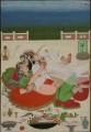 Pareja haciendo el amor en la terraza del palacio Udaipur Circa 1830 sexy